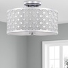 image:imageSAFAVIEH Collection Hutch 3 16 Flush Mount LightChrome