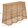 image:imageSAFAVIEH Couture  Jilliette Natural Rattan Console Table  Handwoven Boho Coastal Design  Sculptural Base  Fully Assembled  Ideal for Entryway Living Room 52 W x 193 D x 315 H CWK3024ANatural