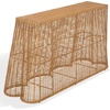 image:imageSAFAVIEH Couture  Jilliette Natural Rattan Console Table  Handwoven Boho Coastal Design  Sculptural Base  Fully Assembled  Ideal for Entryway Living Room 52 W x 193 D x 315 H CWK3024ANatural