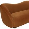 image:imageSAFAVIEH Couture  Jocelyne Sofa  Modern Curved Design  Brown Velvet amp Walnut  Ideal for Living Room Family Room 85 W x 368 D x 30 H SFV7519ABrownWalnut