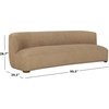 image:imageSAFAVIEH Couture  Kellibriana Chenille Sofa  Brown Chenille amp Walnut Wood Legs  Fully Assembled  Ideal for Living Room Family Room 905 W x 393 D x 287 H SFV7521BTanWalnut