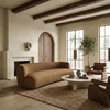 image:imageSAFAVIEH Couture  Kellibriana Chenille Sofa  Brown Chenille amp Walnut Wood Legs  Fully Assembled  Ideal for Living Room Family Room 905 W x 393 D x 287 H SFV7521BBrownWalnut