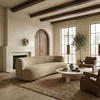 image:imageSAFAVIEH Couture  Kellibriana Chenille Sofa  Brown Chenille amp Walnut Wood Legs  Fully Assembled  Ideal for Living Room Family Room 905 W x 393 D x 287 H SFV7521BTanWalnut