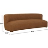 image:imageSAFAVIEH Couture  Kellibriana Chenille Sofa  Brown Chenille amp Walnut Wood Legs  Fully Assembled  Ideal for Living Room Family Room 905 W x 393 D x 287 H SFV7521BBrownWalnut