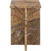 image:imageSAFAVIEH Couture Collection  Adriano Brown amp Beige Marble Square Accent Table Fully Assembled Stone Side Table SFV5767ABrownBeige