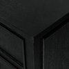 image:imageSAFAVIEH Couture Collection  Ariella Walnut Oak Wood 5Drawer Desk Modern Storage Writing Table with Iron Accents SFV4223BBlack