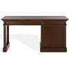image:imageSAFAVIEH Couture Collection  Francesco Natural Wood 4Drawer Desk with Black Accents Modern Writing Table with Storage SFV4239BWalnutBrass