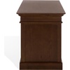 image:imageSAFAVIEH Couture Collection  Francesco Natural Wood 4Drawer Desk with Black Accents Modern Writing Table with Storage SFV4239BWalnutBrass