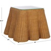 image:imageSAFAVIEH Couture Collection  Hylda Natural Rattan Accent Table Square Design with Glass Top Boho Coastal Style Fully Assembled CWK3010ANatural