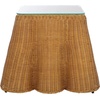 image:imageSAFAVIEH Couture Collection  Hylda Natural Rattan Accent Table Square Design with Glass Top Boho Coastal Style Fully Assembled CWK3010ANatural