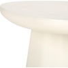 image:imageSAFAVIEH Couture Collection  Jabrielle Ivory Concrete Accent Table Sculptural Modern Side Table Minimalist Silhouette SFV2600AIvory