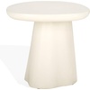 image:imageSAFAVIEH Couture Collection  Jabrielle Ivory Concrete Accent Table Sculptural Modern Side Table Minimalist Silhouette SFV2600AIvory