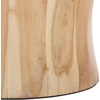 image:imageSAFAVIEH Couture Collection  Jenna Mira Travertine Top Accent Table Modern Style Sculptural Wood Base Fully Assembled SFV5780ANaturalTravertine