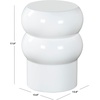 image:imageSAFAVIEH Couture Collection  Joy Rosa White Concrete Accent Table Contemporary Sculptural Side Table High Gloss Finish Fully Assembled SFV2620BWhite