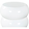 image:imageSAFAVIEH Couture Collection  Joy Rosa White Concrete Accent Table Contemporary Sculptural Side Table High Gloss Finish Fully Assembled SFV2620BWhite