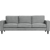 image:imageSAFAVIEH Couture Collection  Kalyna 35 Seater Sofa  Light Grey Modern Upholstered Polyester Fabric Couch with Square Arms amp Tapered Legs SFA2007CGrey
