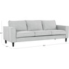 image:imageSAFAVIEH Couture Collection  Kalyna 35 Seater Sofa  Light Grey Modern Upholstered Polyester Fabric Couch with Square Arms amp Tapered Legs SFA2007CLight Grey