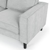 image:imageSAFAVIEH Couture Collection  Kalyna 35 Seater Sofa  Light Grey Modern Upholstered Polyester Fabric Couch with Square Arms amp Tapered Legs SFA2007CLight Grey