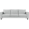 image:imageSAFAVIEH Couture Collection  Kalyna 35 Seater Sofa  Light Grey Modern Upholstered Polyester Fabric Couch with Square Arms amp Tapered Legs SFA2007CLight Grey