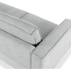 image:imageSAFAVIEH Couture Collection  Kalyna 35 Seater Sofa  Light Grey Modern Upholstered Polyester Fabric Couch with Square Arms amp Tapered Legs SFA2007CLight Grey