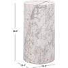 image:imageSAFAVIEH Couture Collection  Leah Bryanna White Marble Accent Table Round Drink Table Sculptural Pedestal Design SFV9750AWhite