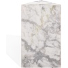 image:imageSAFAVIEH Couture Collection  Leah Bryanna White amp Brown Marble Accent Table Triangle Top Drink Table Sculptural Pedestal Design SFV9751BWhite