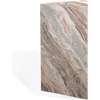 image:imageSAFAVIEH Couture Collection  Leah Bryanna White amp Brown Marble Accent Table Triangle Top Drink Table Sculptural Pedestal Design SFV9751BWhiteBrown