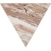 image:imageSAFAVIEH Couture Collection  Leah Bryanna White amp Brown Marble Accent Table Triangle Top Drink Table Sculptural Pedestal Design SFV9751BWhiteBrown