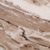 image:imageSAFAVIEH Couture Collection  Leah Bryanna White amp Brown Marble Accent Table Triangle Top Drink Table Sculptural Pedestal Design SFV9751BWhiteBrown