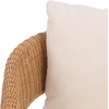 image:imageSAFAVIEH Couture Collection  Leanna Natural Rattan Swivel Accent Chair with White Cushion Fully Assembled Woven Barrel Chair for Living Room Bedroom or Home Office CWK3026ANaturalWhite