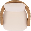 image:imageSAFAVIEH Couture Collection  Leanna Natural Rattan Swivel Accent Chair with White Cushion Fully Assembled Woven Barrel Chair for Living Room Bedroom or Home Office CWK3026ANaturalWhite