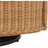 image:imageSAFAVIEH Couture Collection  Leanna Natural Rattan Swivel Accent Chair with White Cushion Fully Assembled Woven Barrel Chair for Living Room Bedroom or Home Office CWK3026ANaturalWhite
