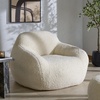 image:imageSAFAVIEH Couture Collection  Lorianna Cream Faux Fur Bean Bag Chair Oversized Lounge Seating Fully Assembled Made in USA SFV2010AWhite