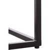 image:imageSAFAVIEH Couture Collection  Macklyn Square Light Brown Marble Top Accent Table Black Metal Frame Design Fully Assembled SFV5768ALight BrownBlack