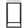 image:imageSAFAVIEH Couture Collection  Macklyn Square Light Brown Marble Top Accent Table Black Metal Frame Design Fully Assembled SFV5768ALight BrownBlack