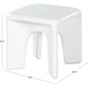 image:imageSAFAVIEH Couture Collection  Mayelin White Concrete Accent Table Modern Sculptural Side Table High Gloss Finish Fully Assembled SFV2624AWhite