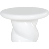image:imageSAFAVIEH Couture Collection  Noelly Red Concrete Accent Table Contemporary Swirl Pedestal Side Table High Gloss Finish Fully Assembled SFV2621DWhite
