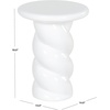 image:imageSAFAVIEH Couture Collection  Noelly Red Concrete Accent Table Contemporary Swirl Pedestal Side Table High Gloss Finish Fully Assembled SFV2621DWhite