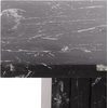 image:imageSAFAVIEH Couture Collection  Olivia Brown Marble Accent Table Tall Square Pedestal Design Sculptural Statement Piece SFV9701BBlack