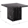 image:imageSAFAVIEH Couture Collection  Olivia Brown Marble Accent Table Tall Square Pedestal Design Sculptural Statement Piece SFV9701BBlack