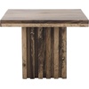 image:imageSAFAVIEH Couture Collection  Olivia Brown Marble Accent Table Tall Square Pedestal Design Sculptural Statement Piece SFV9701BBrown