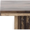 image:imageSAFAVIEH Couture Collection  Olivia Brown Marble Accent Table Tall Square Pedestal Design Sculptural Statement Piece SFV9701BBrown