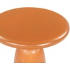 image:imageSAFAVIEH Couture Collection  Oskar Brown Concrete Accent Table Round Modern Side Table Sculptural Ribbed Design SFV2604ABrown