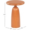 image:imageSAFAVIEH Couture Collection  Oskar Brown Concrete Accent Table Round Modern Side Table Sculptural Ribbed Design SFV2604ABrown