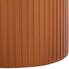 image:imageSAFAVIEH Couture Collection  Oskar Brown Concrete Accent Table Round Modern Side Table Sculptural Ribbed Design SFV2604ABrown