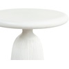 image:imageSAFAVIEH Couture Collection  Oskar Brown Concrete Accent Table Round Modern Side Table Sculptural Ribbed Design SFV2604AIvory