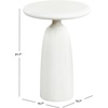 image:imageSAFAVIEH Couture Collection  Oskar Brown Concrete Accent Table Round Modern Side Table Sculptural Ribbed Design SFV2604AIvory
