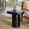 image:imageSAFAVIEH Couture Collection  Rhianna Black Concrete Accent Table Sculptural Side Table Modern Design SFV2608BBlack