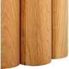 image:imageSAFAVIEH Couture Collection  Roxiella Natural Brown Solid Wood amp Round Marble Top Accent Table Pedestal Design Sculptural Modern Side Table SFV9732ABrownNatural