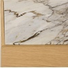 image:imageSAFAVIEH Couture Collection  Shayrina Natural amp White Marble Accent Table Sculptural Wood Base Side Table SFV9765ANatural